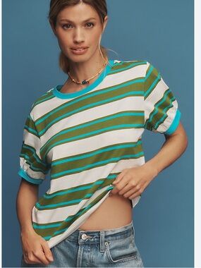 Anthropologie Pilcro Striped Short Sleeve Tee